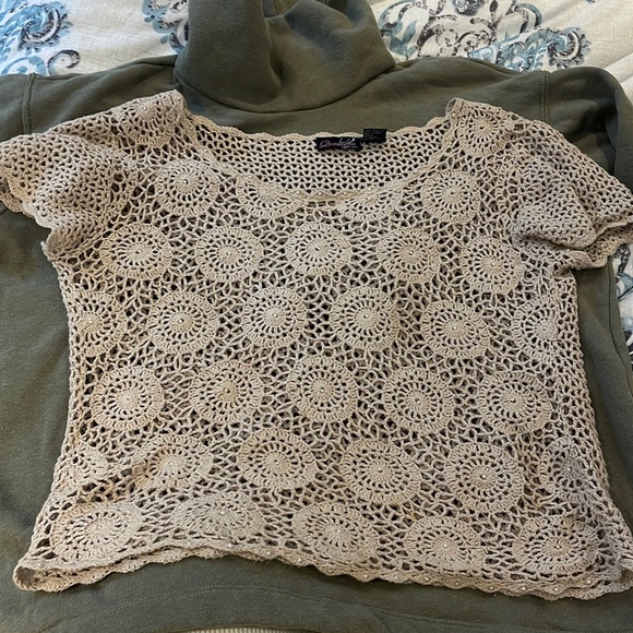 questions Tops - ❌SOLD❌ Crochet top with pearls